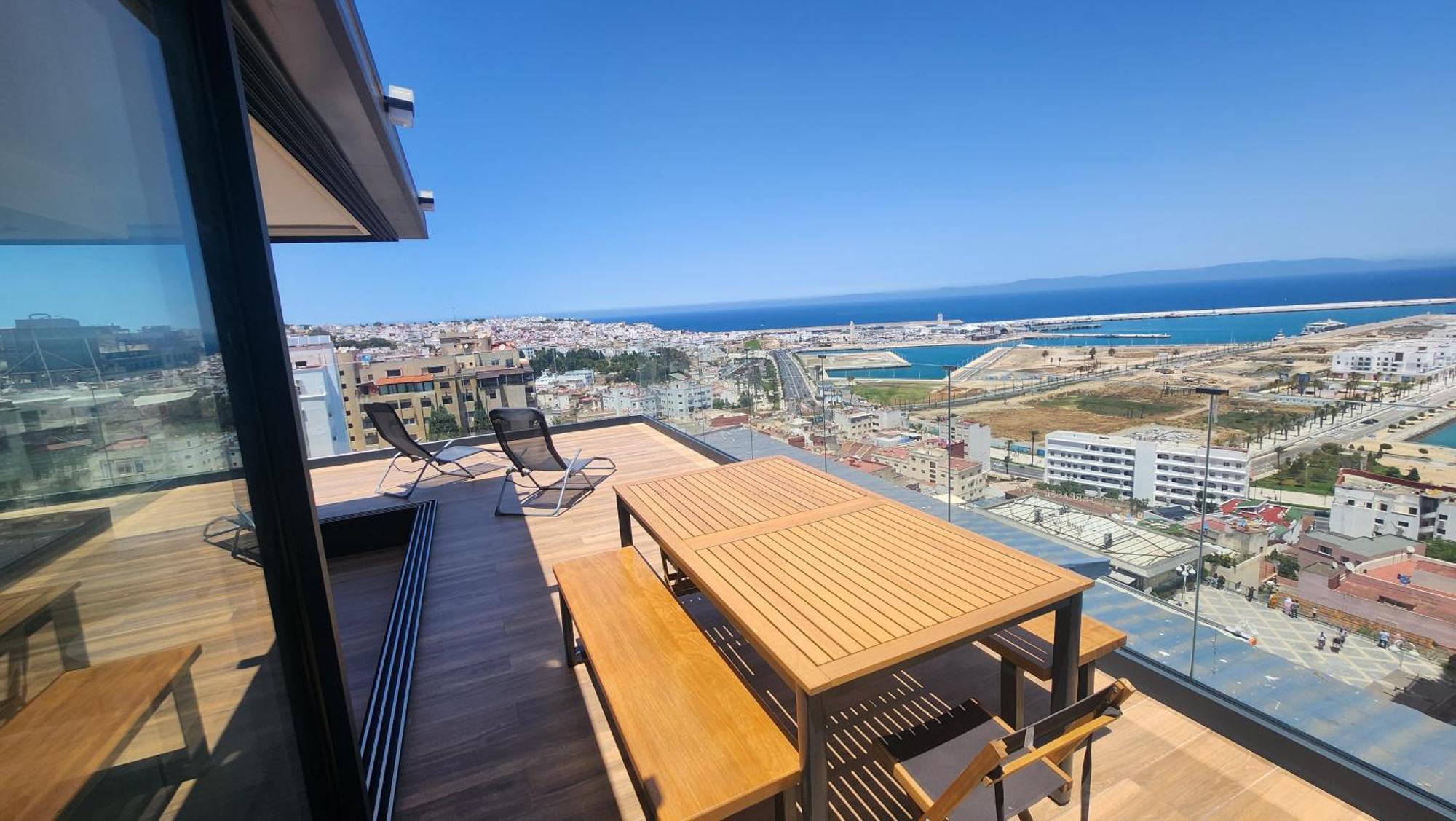 Magnifique Penthouse 160M2 Terrasse 90M2 Vue Mer Танжер Экстерьер фото